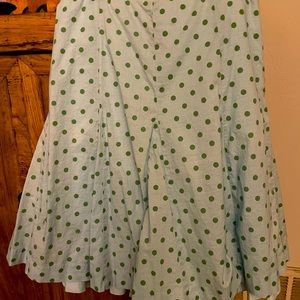 Garnet Hill cotton lined skirt, size 8